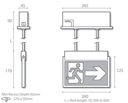 viewing distance 25 metres