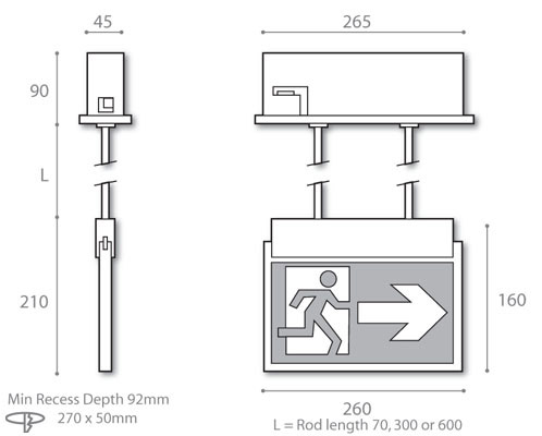 viewing distance 32metres