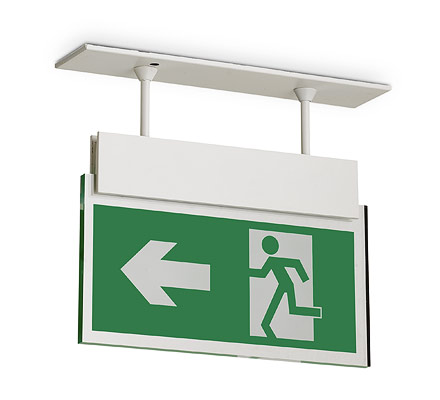 Recessed Pendant Exit Sign