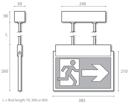 viewing distance 43 metres