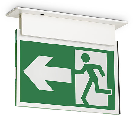 Semi Recessed Exit Sign