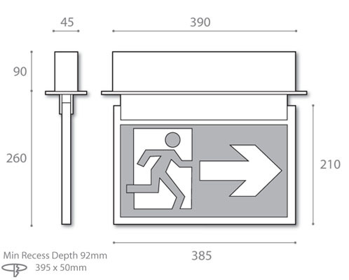viewing distance 43 metres