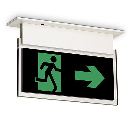 Semi Recessed Theatre Exit Sign