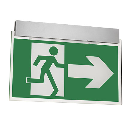 Semi Recessed Exit Sign